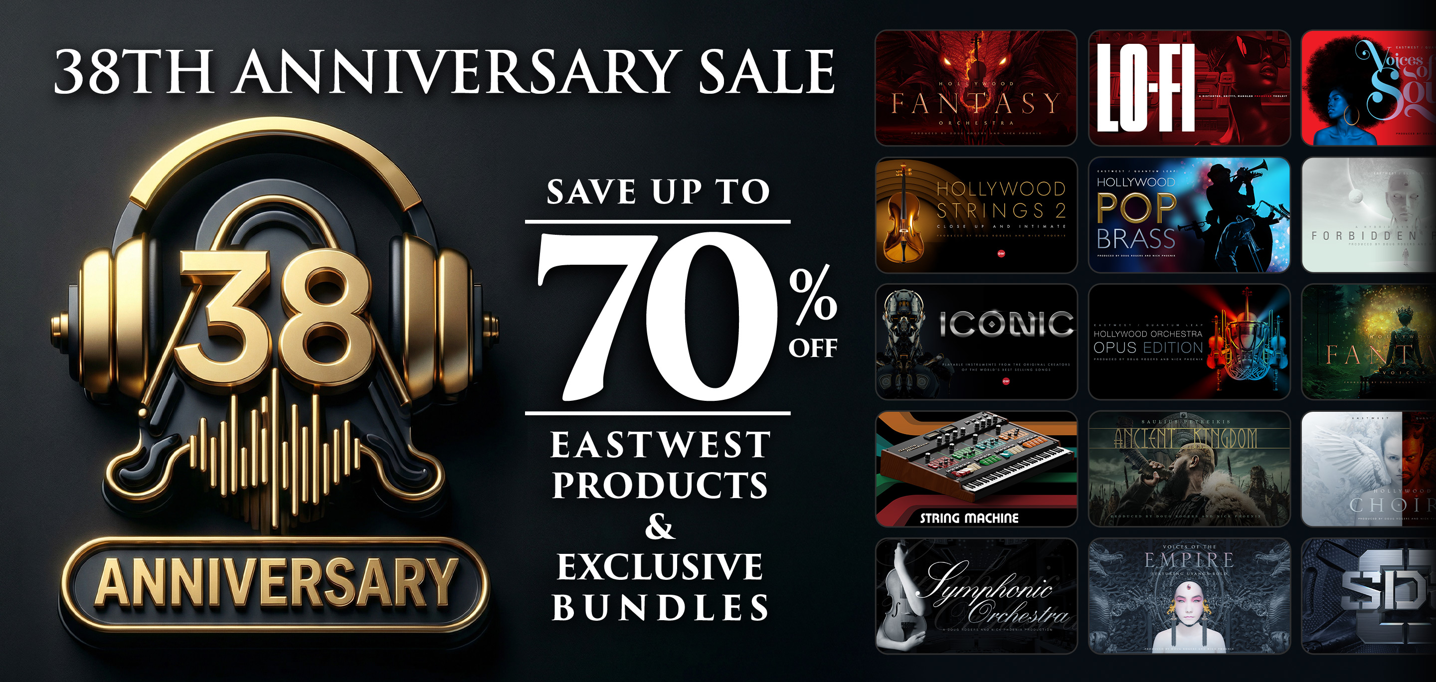 EastWest 38th Anniversary Sale - Save up to 70% Off EastWest Products