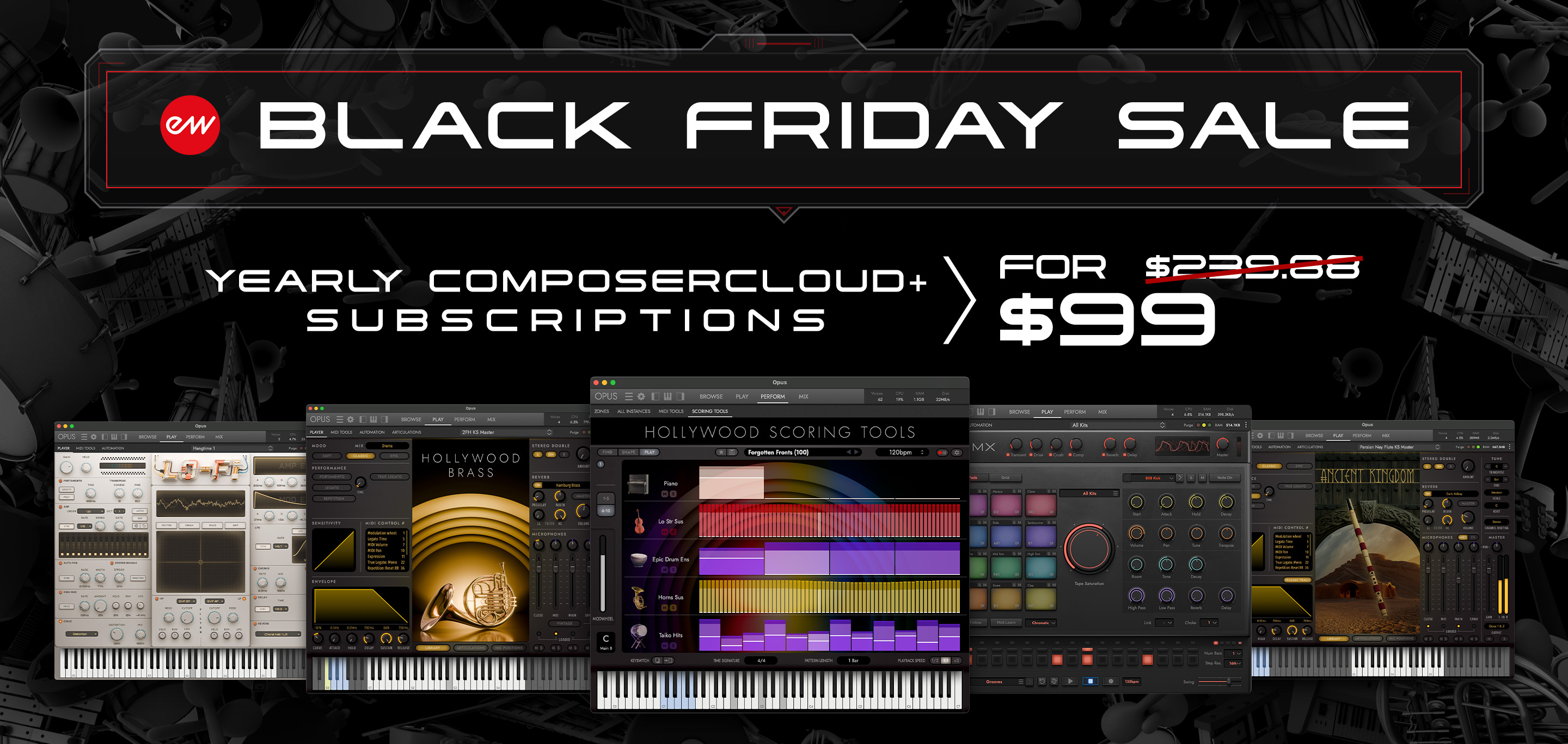 Black Friday Sale - Yearly ComposerCloud+ Subscriptions for $99