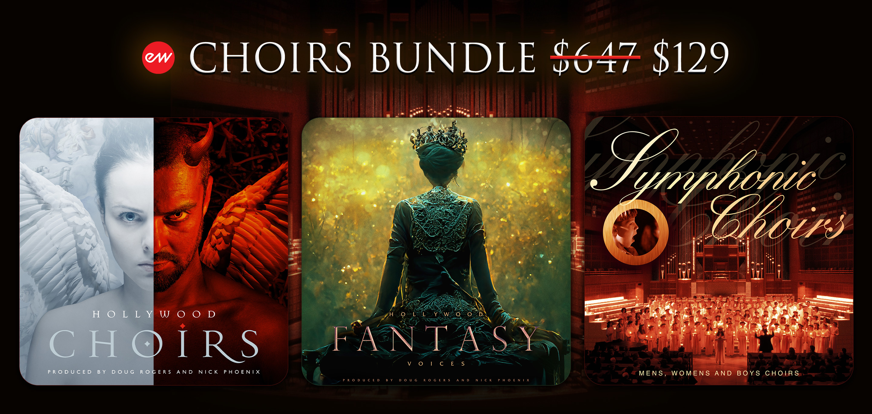 EastWest Choirs Bundle - Includes Hollywood Choirs, Hollywood Fantasy Voices & Symphonic Choirs