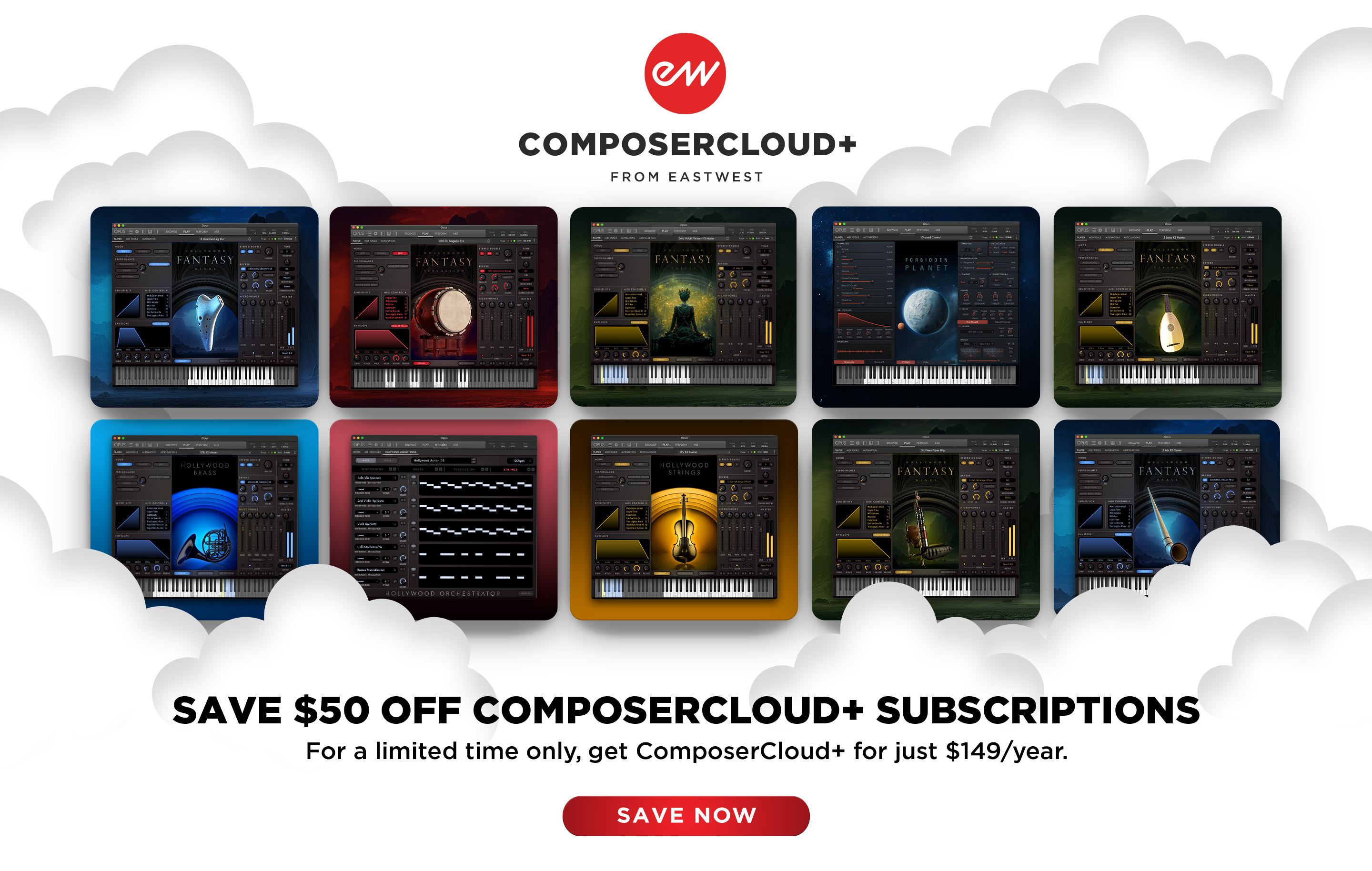 EastWest ComposerCloud+ - Only $149/year