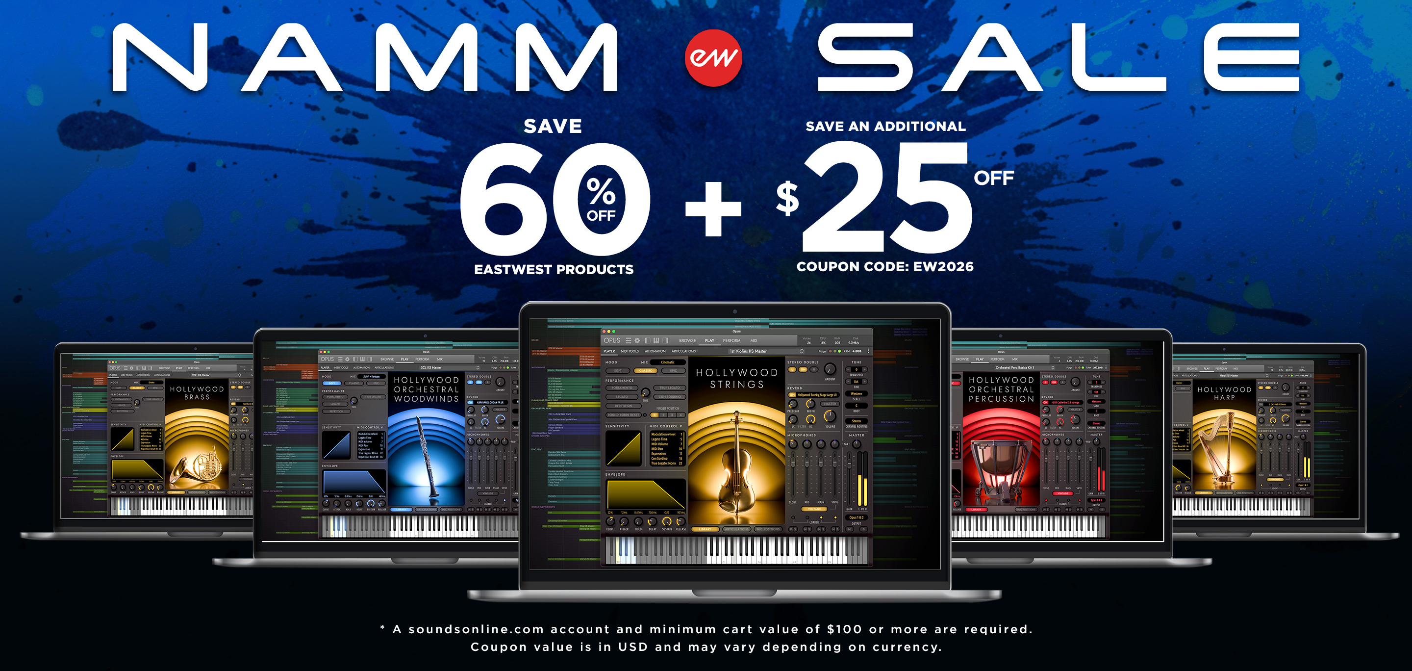 EastWest NAMM Sale - Save up to 60% Off EastWest Products