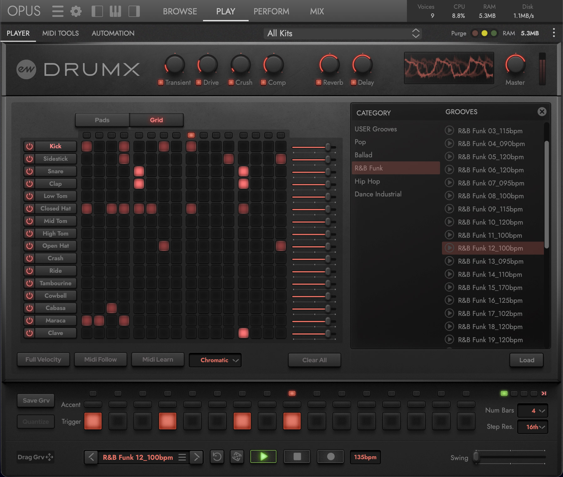 DrumX Interface