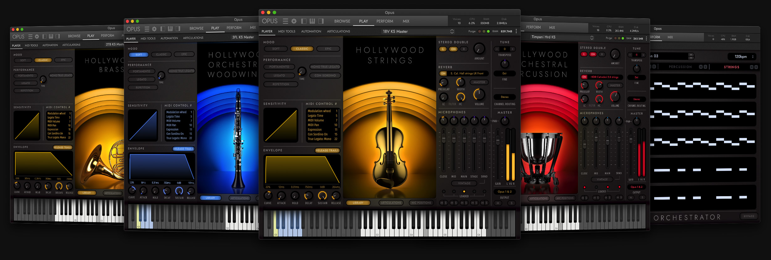 Hollywood Orchestra Opus Edition Interfaces