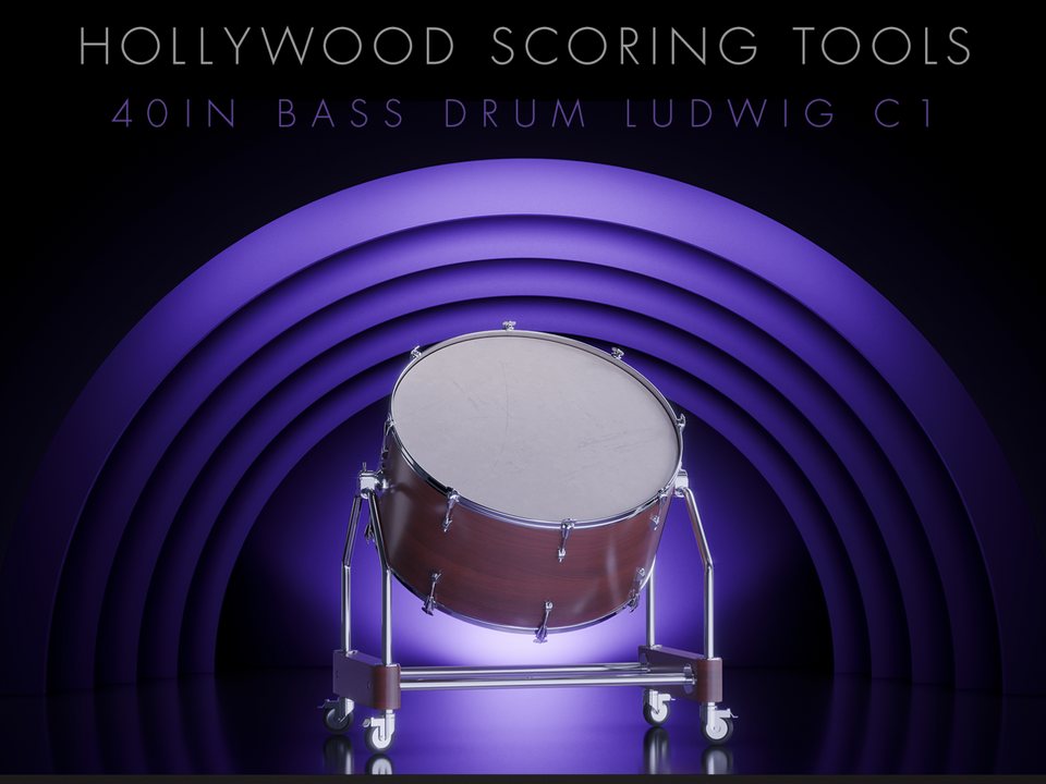 40in Ludwig Bass Drum loaded as a Single Instrument in Opus
