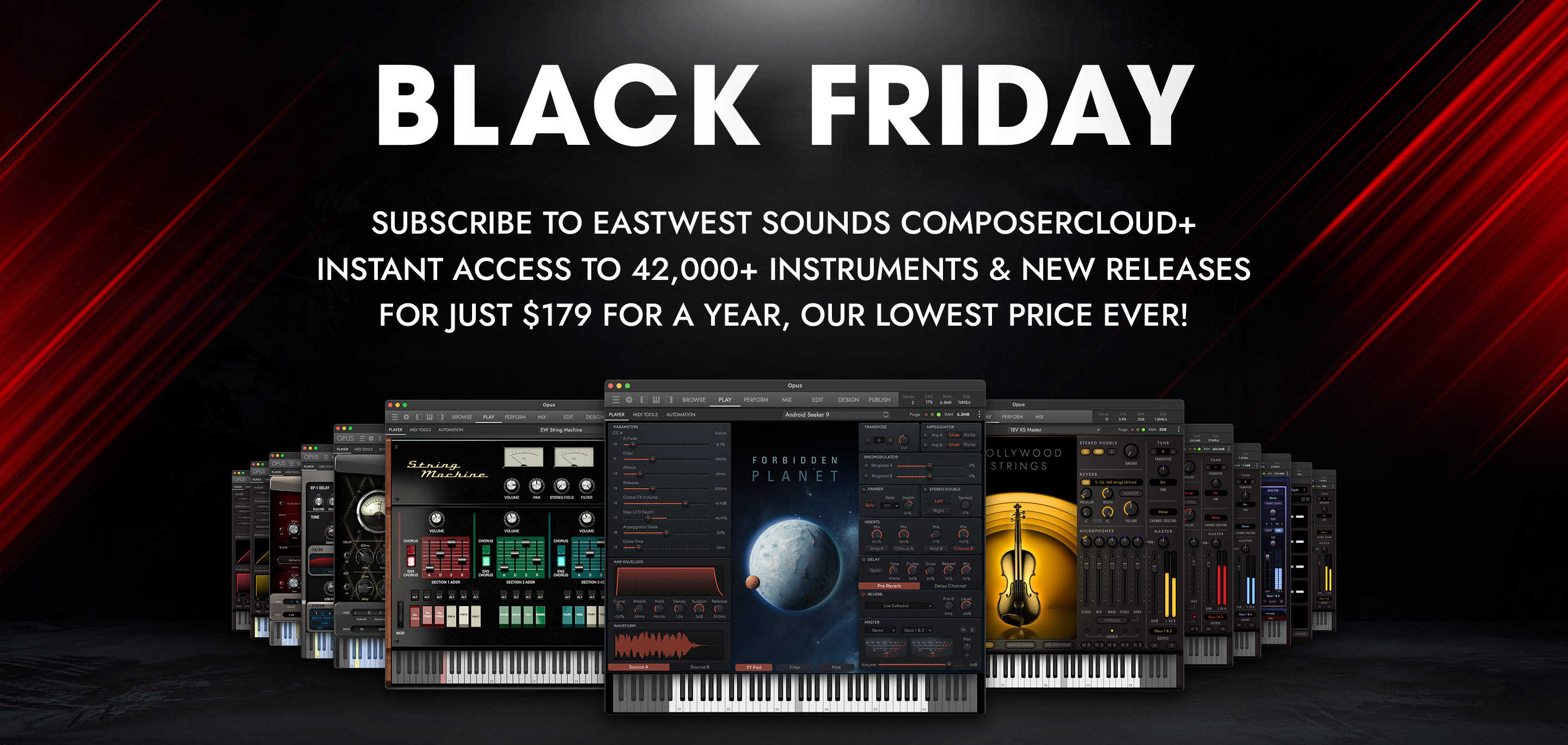 EastWest Black Friday - ComposerCloud+ for only $179/year