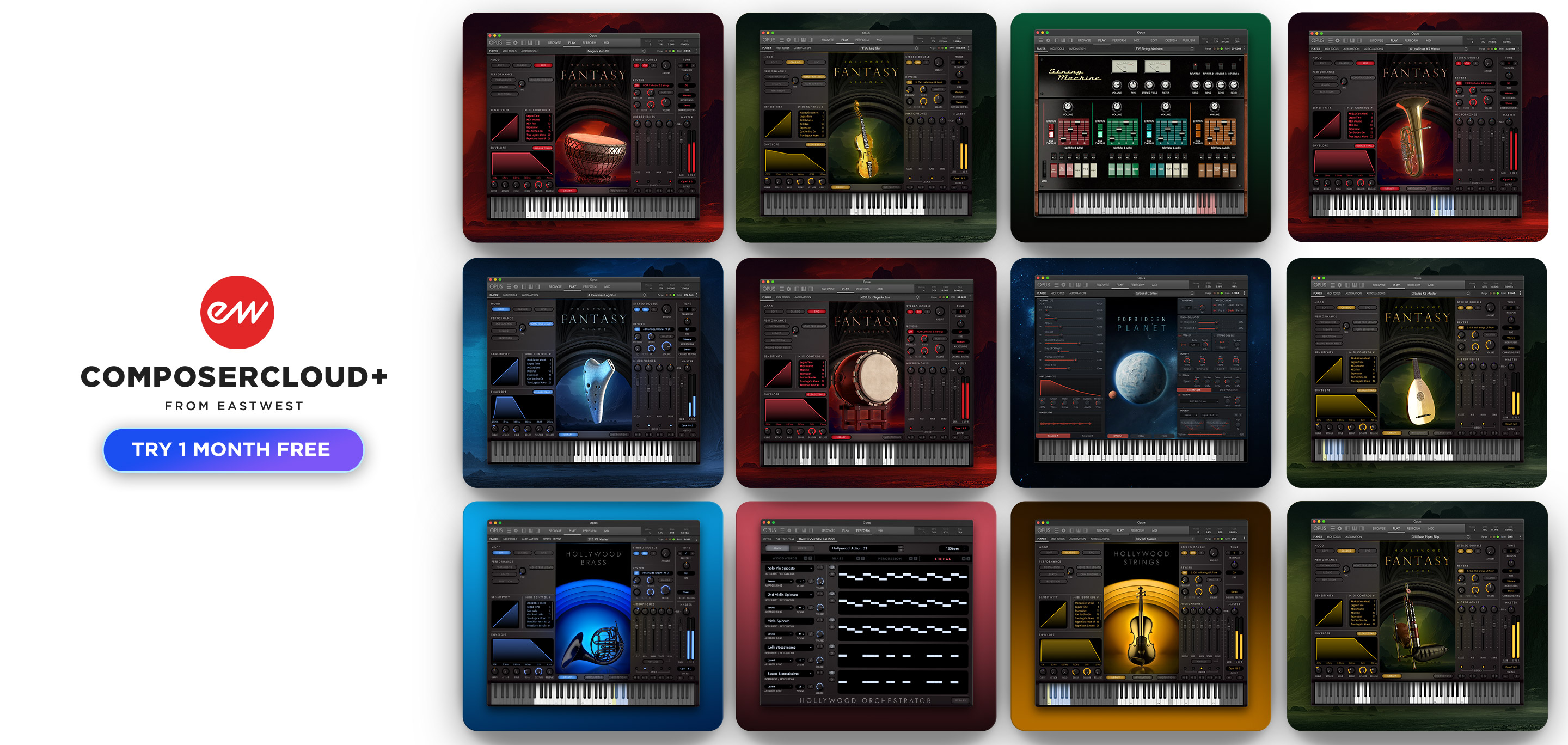 EastWest ComposerCloud+ Download any of our award-winning virtual instruments in seconds - Try 1 Month Free