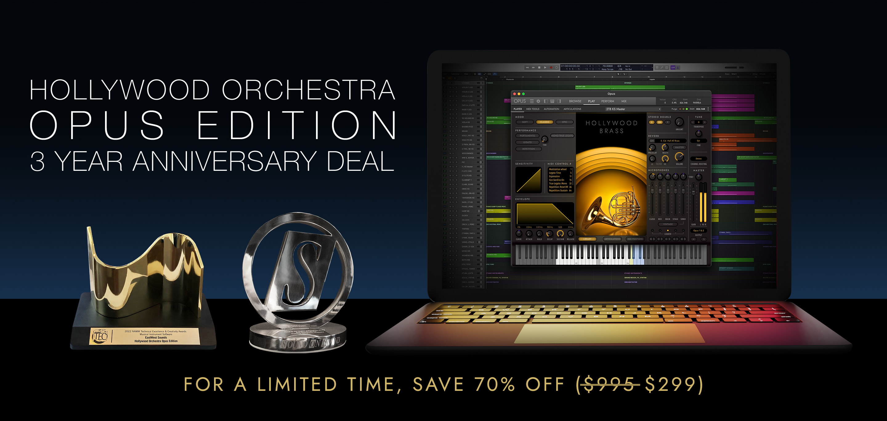 EastWest Hollywood Orchestra Opus Edition - 3 Year Anniversary Deal
