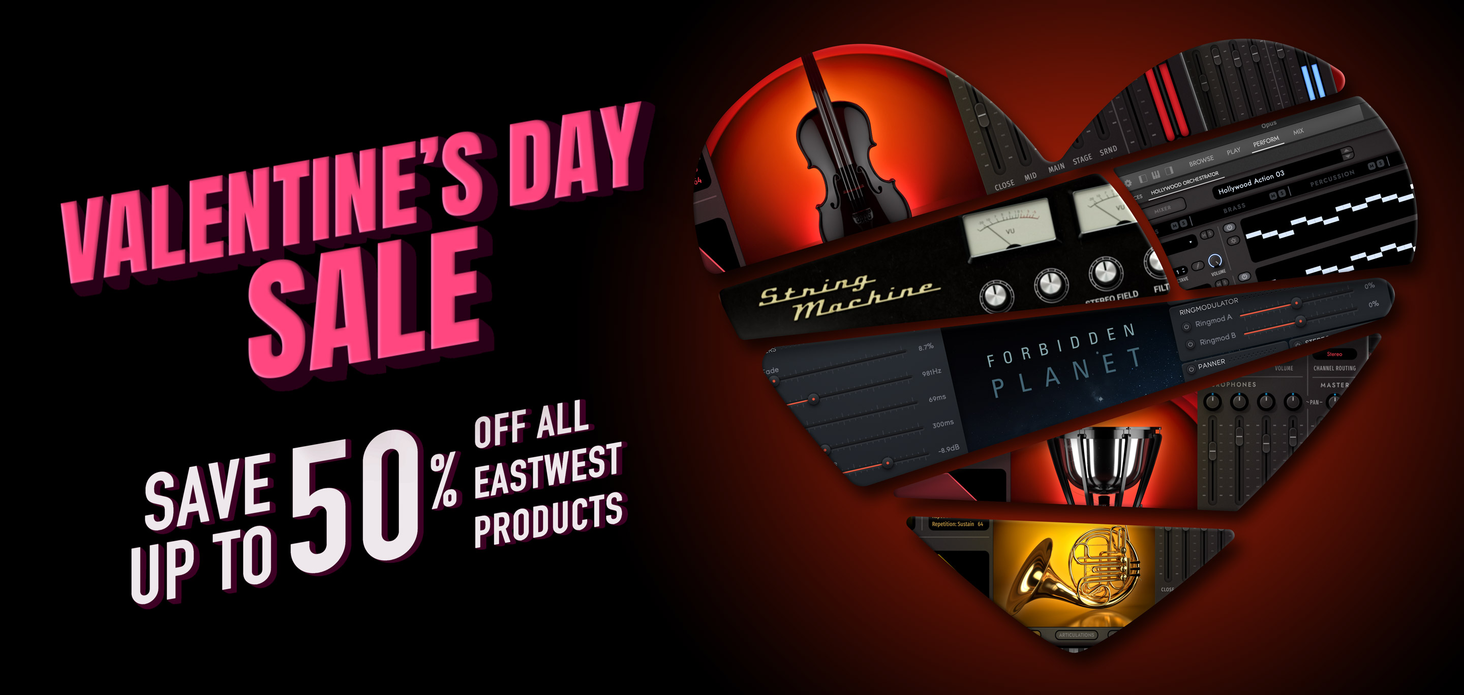 EastWest Valentines Day Sale - Save up to 50% off all EastWest Products