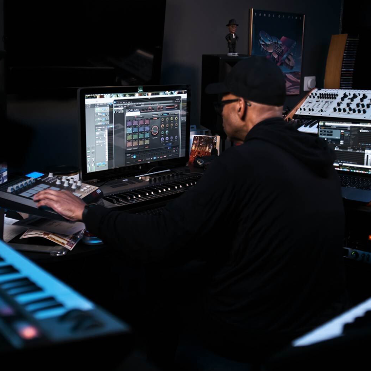 A producer working in EastWest Opus