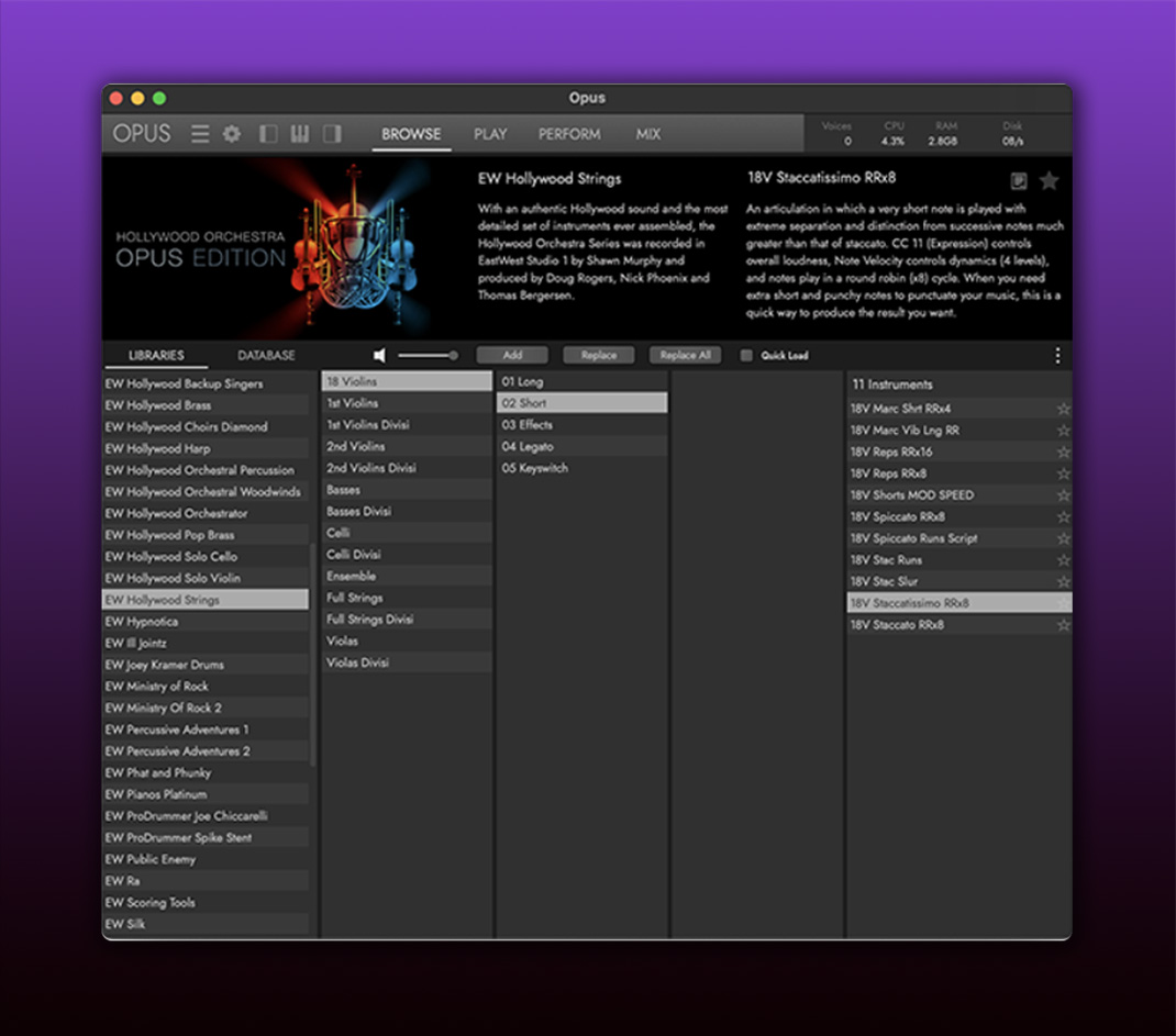 Hollywood Orchestrator interface