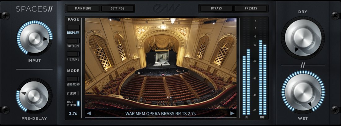 Spaces 2 reverb controls